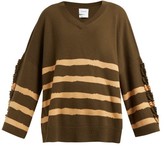 Thumbnail for your product : Barrie Fancy Coast Striped Cashmere Sweater - Green Multi