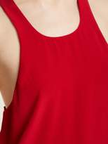 Thumbnail for your product : Haider Ackermann Scoop-neck Racer-back Silk-crepe Tank Top - Womens - Red