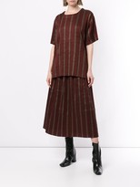 Thumbnail for your product : UMA WANG Striped Short-Sleeve Top