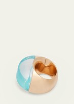 Thumbnail for your product : Vhernier Aladino Ring in Pink Gold, Rock Crystal and Turquoise