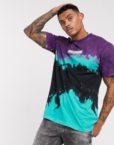 Thumbnail for your product : Religion chest logo t-shirt in black/purple tie dye