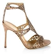 Thumbnail for your product : Sergio Rossi Tresor Swarovski Crystal and Suede Sandals
