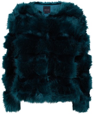 New Look Cameo Rose Faux Fur Coat