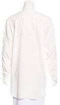 Thumbnail for your product : Adam Lippes Fringed Crepe Blouse