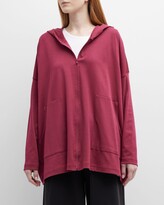 Thumbnail for your product : eskandar Hooded Zip-Up T-Shirt