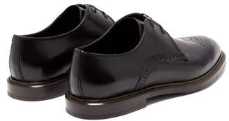 Dolce & Gabbana Wingtip Leather Derby Shoes - Mens - Black