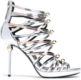 Thumbnail for your product : Roger Vivier Studded Metallic Leather Sandals