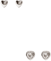 Thumbnail for your product : Forever 21 Heart-Shaped Stud Set