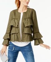 Thumbnail for your product : INC International Concepts Linen Ruffled Jacket, Created for Macy's