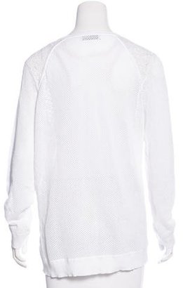 Sandro Lace-Trimmed Knit Top