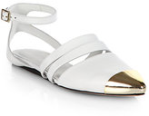 Thumbnail for your product : Jenni Kayne Leather & Metal Cap-Toe Sandals