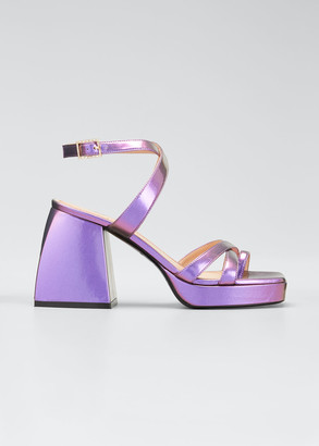 metallic purple heels