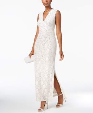 Connected Sequined Lace Gown