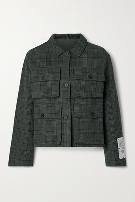 McQ Checked Cotton And Wool-blend Jacket - Charcoal