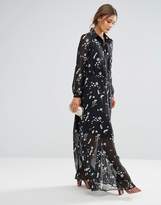 Thumbnail for your product : Liquorish Long Sleeve Floral Maxi Dress