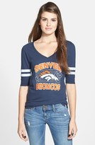 Thumbnail for your product : 47 Brand 'Broncos' Stripe V-Neck Graphic Tee (Juniors)