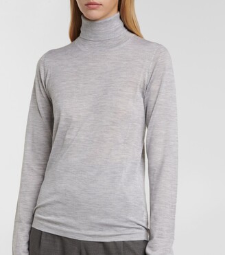 Brunello Cucinelli Cashmere-blend turtleneck sweater