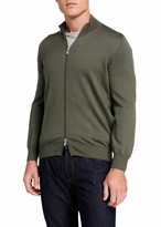 Thumbnail for your product : Brunello Cucinelli Men's Wool/Cashmere Zip Front Sweater