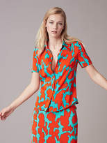 Thumbnail for your product : Diane von Furstenberg Short-Sleeve Collared Shirt