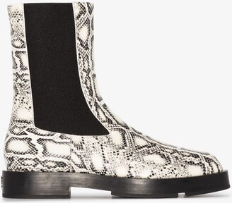 Givenchy Snake Print Chelsea Boots