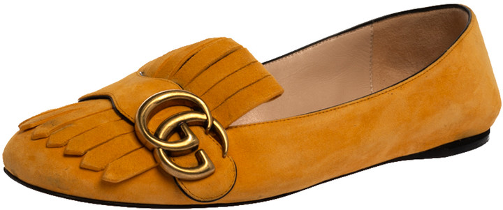 gucci marmont fringe flat