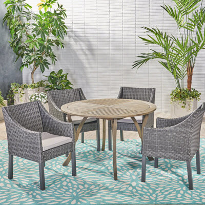 Red Barrel Studio Engelfried 5 Piece Dining Set with Cushions