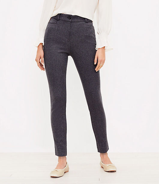 LOFT Petite Curvy Sutton Skinny Pants in Texture ShopStyle