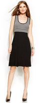 Thumbnail for your product : Studio M Sleeveless Pleated Sweater Dress