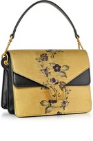Thumbnail for your product : Coccinelle Ambrine Exotic Golden Lizard Printed Leather Satchel Bag