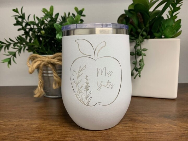 Engraved Teacher Wine Tumbler, Cup, End Of Year Gift, Appreciation, Gift For Christmas