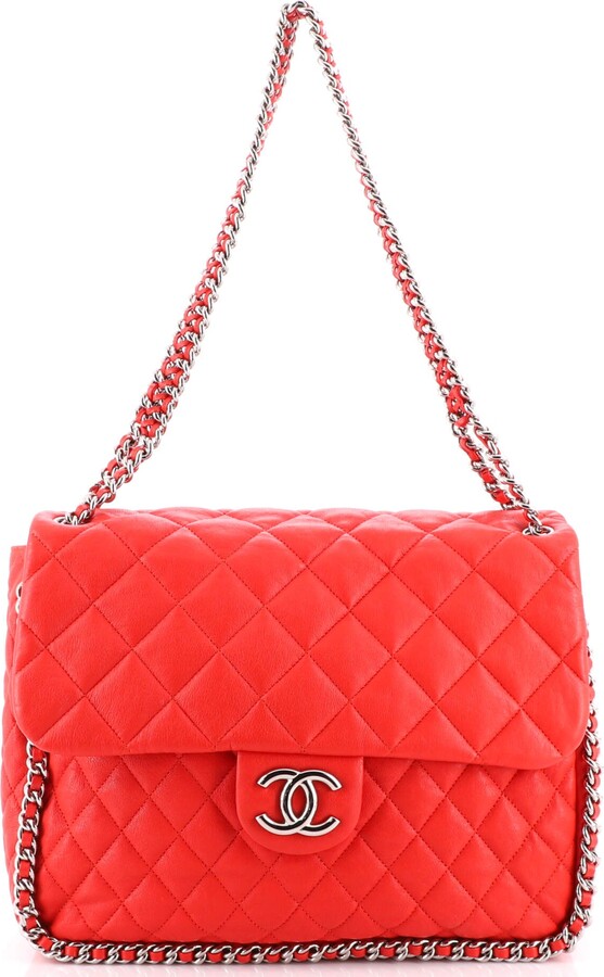 Chanel Chain Around Flap Bag Quilted Leather Maxi - ShopStyle