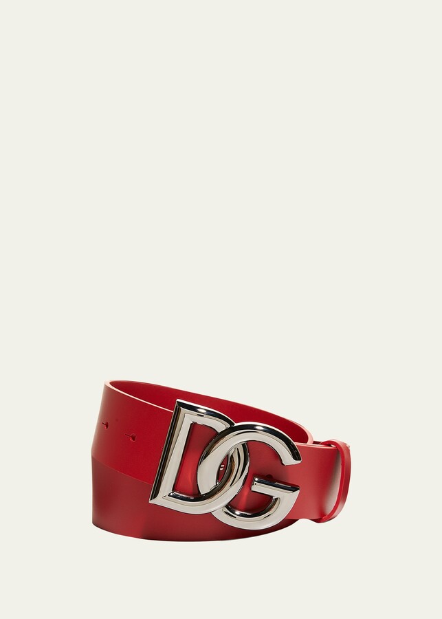 Dolce & Gabbana Men's Logo Leather Buckle Belt - ShopStyle