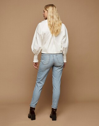 Topshop premium mom jeans in bleach - ShopStyle