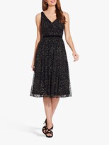 Thumbnail for your product : Adrianna Papell Glitter V-Neck Dress, Black/Gold