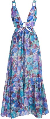 PatBO Blossom Cut-Out Maxi Dress