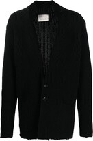 Thumbnail for your product : Laneus Ribbed-Knit Longline Cardigan