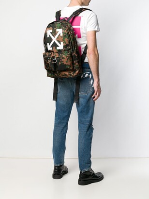 Off-White Camouflage Arrow Backpack