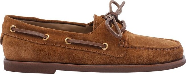 Gianvito Rossi Vandée Leopard Printed Slip-On Boat Shoes