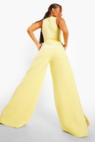 Thumbnail for your product : boohoo Official Back Print Wide Leg Track Pants