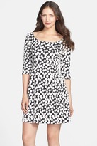 Thumbnail for your product : Betsey Johnson Dot Jacquard Fit & Flare Dress