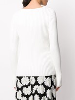 Thumbnail for your product : Loewe Ribbed Asymmetric-Neck Jumper