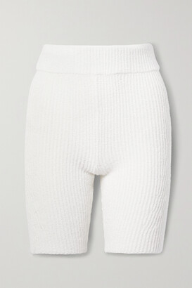 Rag & Bone + Net Sustain Sunny Ribbed Organic Cotton-blend Shorts