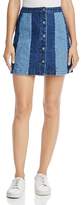 Thumbnail for your product : Rebecca Minkoff Beatty Color-Blocked Denim A-Line Skirt