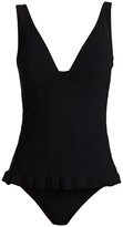 Thumbnail for your product : Karla Colletto Swim Lana V-Neck One-Piece Swimdress