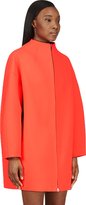 Thumbnail for your product : Kenzo Neon Coral Neoprene Long Volumized Coat