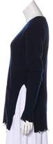 Thumbnail for your product : RtA Denim Distressed Cashmere Cardigan Blue Denim Distressed Cashmere Cardigan