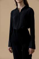 Thumbnail for your product : Genuine People Black Silk Button Shirt