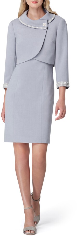 sheath dress & cropped jacket tahari