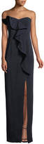 Thumbnail for your product : Jay Godfrey Strapless Ruffle Gown w/ Front Slit