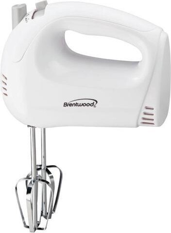 Brentwood Home Video BCI Eclipse LLC Brentwood Lightweight 5-Speed Electric Hand Mixer, White HM-45